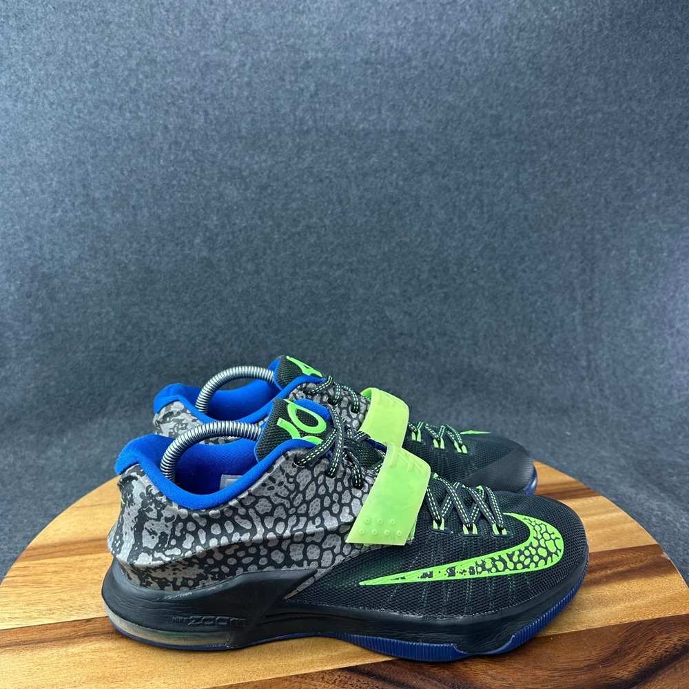 Nike KD 7 Electric Eel Mens Basketball Shoes Black Lime Blue 653996-030 Size 9